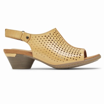 Sandálias Rockport Cobb Hill Laurel Slingback Mulher Amarelas PT-19278